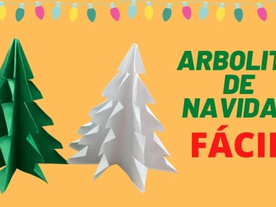 How to make a Christmas tree EASY | ¿Cómo hacer un arbolito de navidad con hojas de papel? FÁCIL