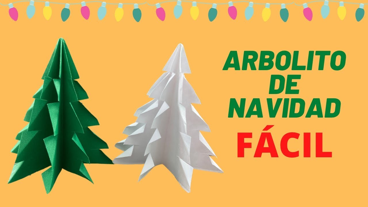 How to make a Christmas tree EASY | ¿Cómo hacer un arbolito de navidad con hojas de papel? FÁCIL