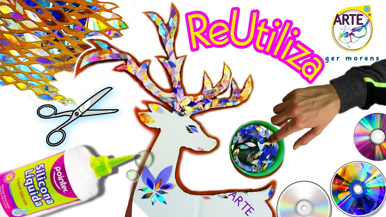 RECICLADO ???? Estimula CREATIVIDAD en Casa. RECALENTADO de Año Nuevo con CARTON y CDs. Reto Creativo