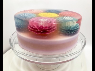3D Jelly Cake tutorial how create easy only with syringe, 3D želė torta
