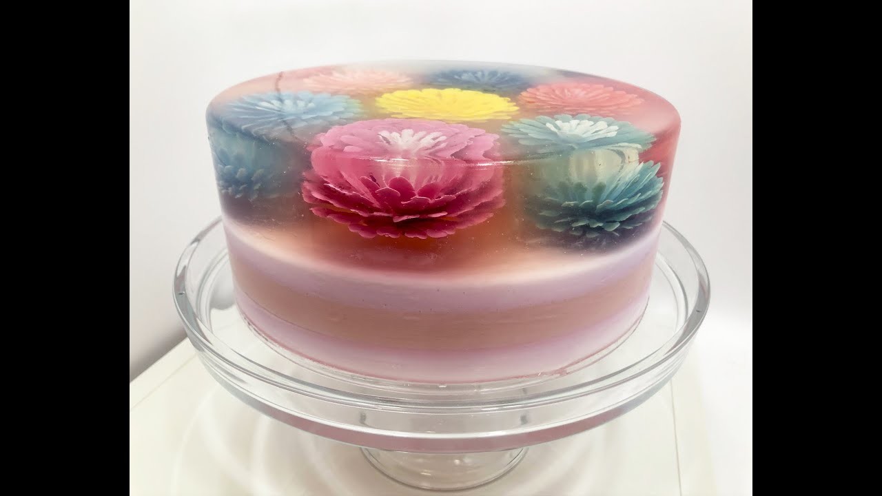 3D Jelly Cake tutorial how create easy only with syringe, 3D želė torta