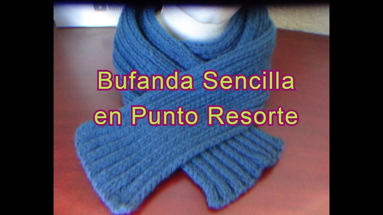 Bufanda Sencilla en Punto Resorte #QuedateEnCasa #Conmigo