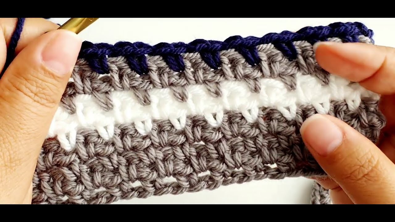 Bufanda tejida a crochet | Scarf to men crochet |