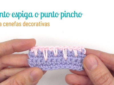 Cómo tejer el punto espiga o punto pincho a crochet