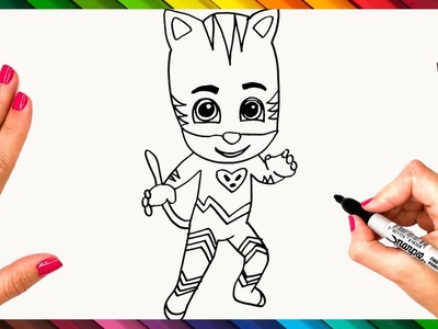 Cómo Dibujar A Gatuno De Heroes En Pijamas (PJ Masks) Paso A Paso ???? Dibujos Para Niños
