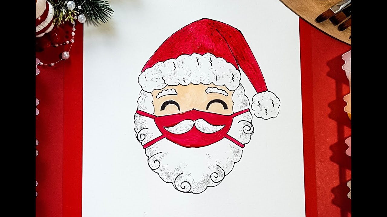 Cómo dibujar a Papá Noel fácil | How to draw Santa Claus easy | Как нарисовать Санта Клауса