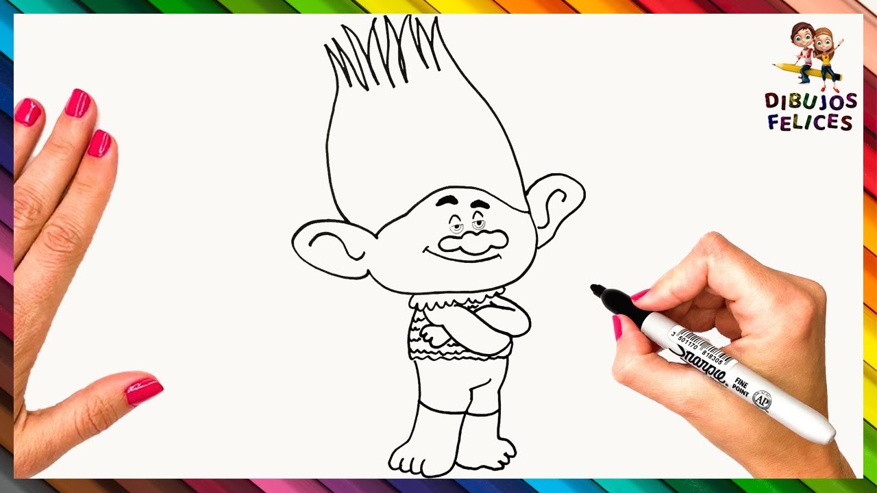 Cómo Dibujar A Ramón De Trolls Paso A Paso ???? Dibujos Para Niños