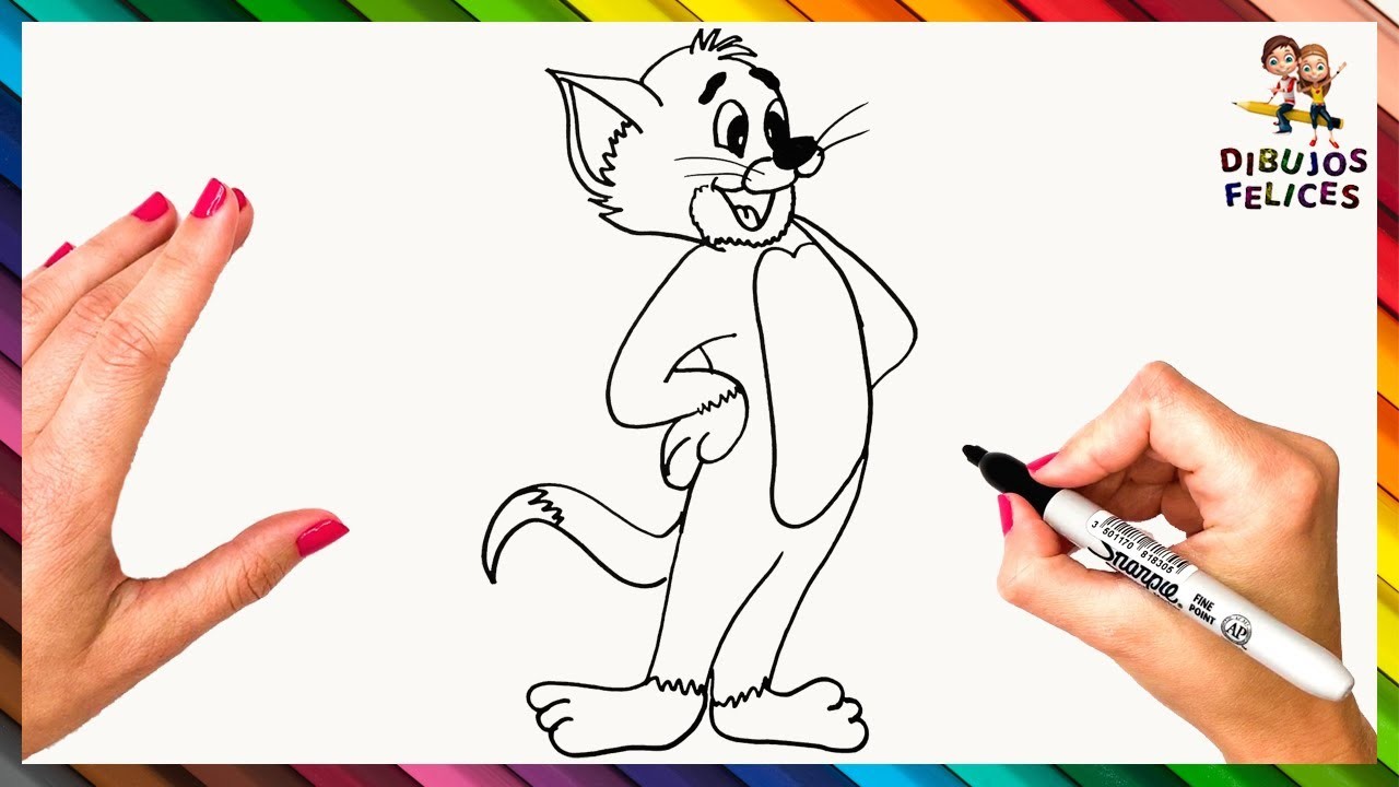 Cómo Dibujar A Tom De Tom Y Jerry Paso A Paso ???? Dibujos Para Niños