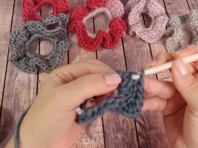 Cómo tejer Coletero a crochet. Tejido fácil y cuki.