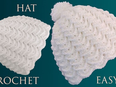 Gorro tejido a Crochet paso a paso Sombrero de ganchillo Punto fácil para principiantes