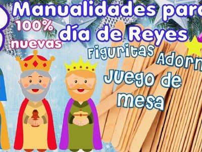 Manualidades del día de los Reyes Magos fáciles con palitos de helado madera Adornos Navideños niños