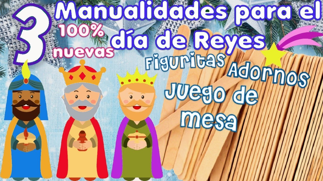 Manualidades del día de los Reyes Magos fáciles con palitos de helado madera Adornos Navideños niños