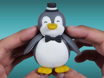 Pingüino Elegante ???? Elegant penguin ✔️ Polymer Clay Tutorial ✔️ Porcelana Fría