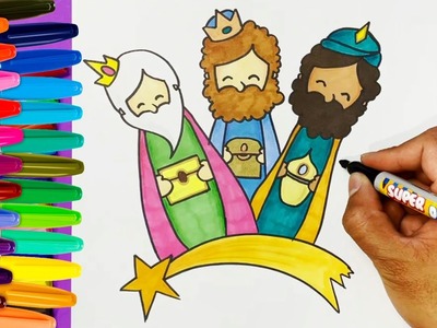 COMO DIBUJAR A LOS TRES REYES MAGOS | How to draw the Three Kings easy