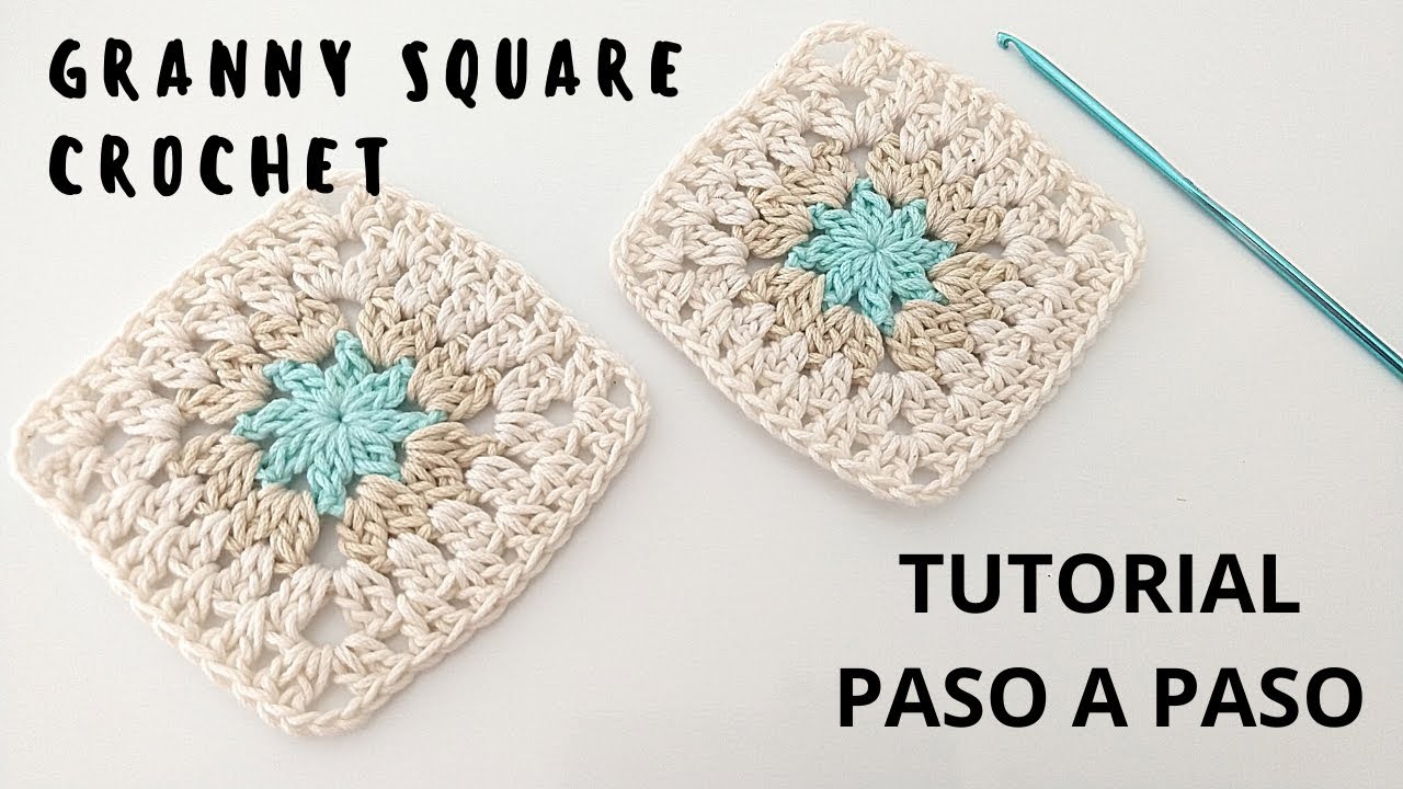 Cómo tejer Granny square crochet super fácil paso a paso