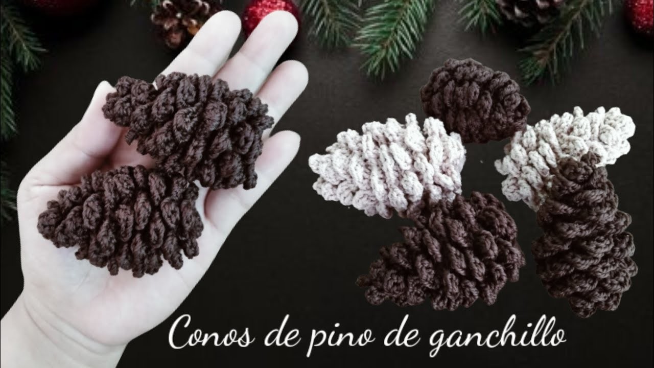 Cómo tejer una piña a crochet || Crochet Pine Cone Christmas Ornament