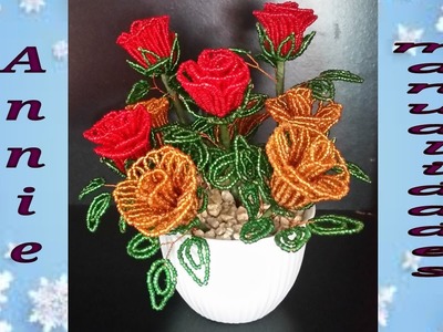 Tutorial: Como hacer una flor de chaquira.mostacillas y alambre????#15