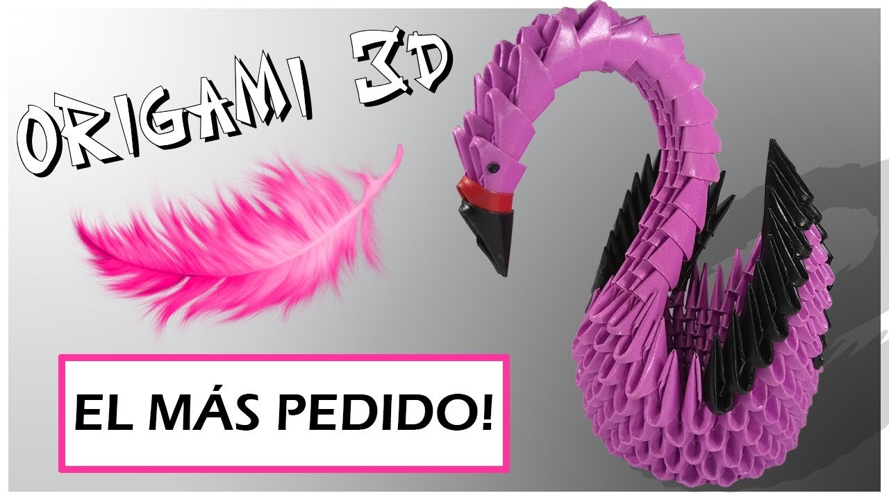 Tutorial Flamenco En Origami 3D ???? Animales Fáciles De Hacer