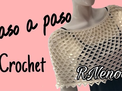 ???? CAPA Mañanita PONCHO Paso a Paso Ganchillo, Crochet Layer Up DIY Tutorial Muy fácil ????