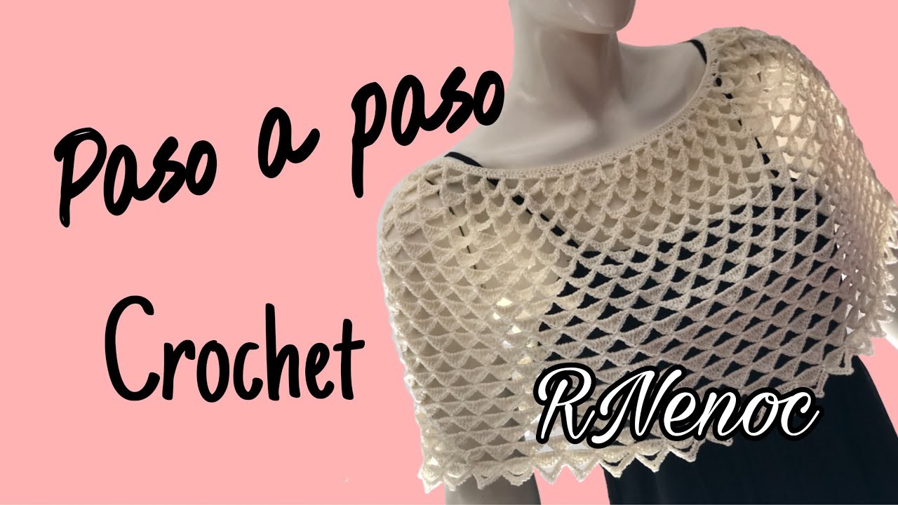 ???? CAPA Mañanita PONCHO Paso a Paso Ganchillo, Crochet Layer Up DIY Tutorial Muy fácil ????