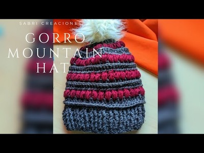 Gorro para hombre Mountain Hat(tejido para zurdos) #gorrochrochet #tejido #creaciones #gorro #tejer