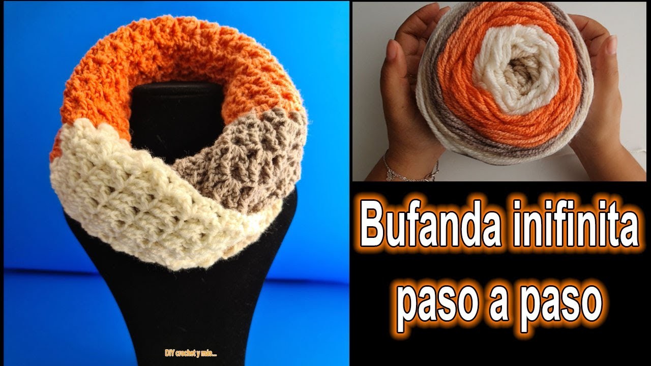 Aprende a tejer Bufanda Infinita | Scarf infinity to crochet