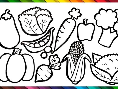 Cómo Dibujar y Colorear 10 Vegetales ???????????????? Dibujos Para Niños