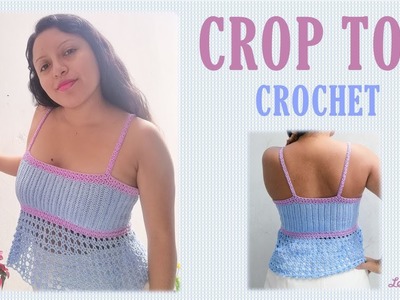 CROP TOP Crochet o Ganchillo – “Malva” - ¡FÁCIL Y RÁPIDO! ❤️ | Lesly Vallejos