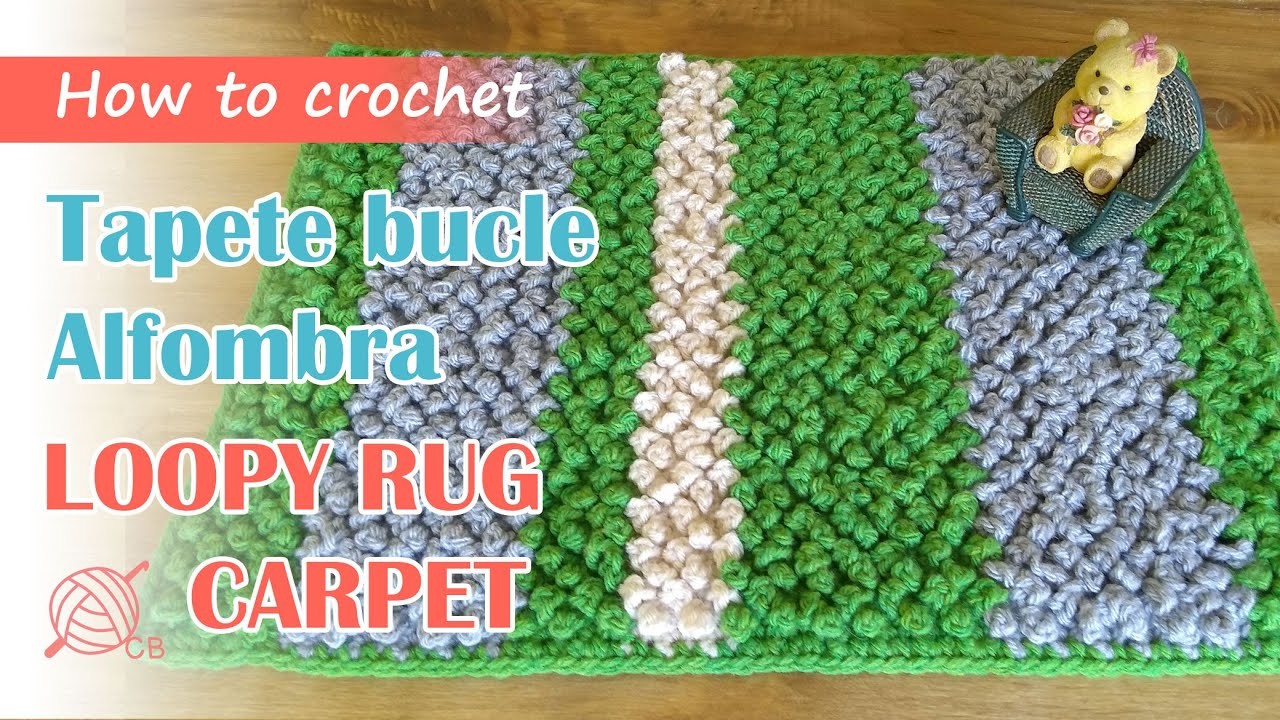 [Eng Sub] How to Crochet Loopy Rug - Tapete Alfombra Bucle a Crochet