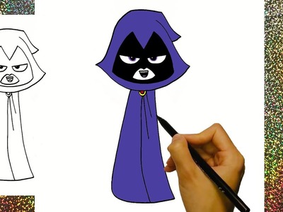 Cómo dibujar a Raven de Los Jóvenes Titanes en acción | How to draw Raven