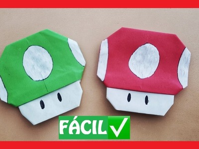 ???? Aprende cómo hacer la SETA de Super Mario de papel | Origami PASO A PASO