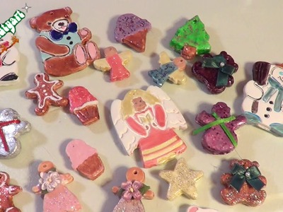 Pinta figuras de yeso navideñas.