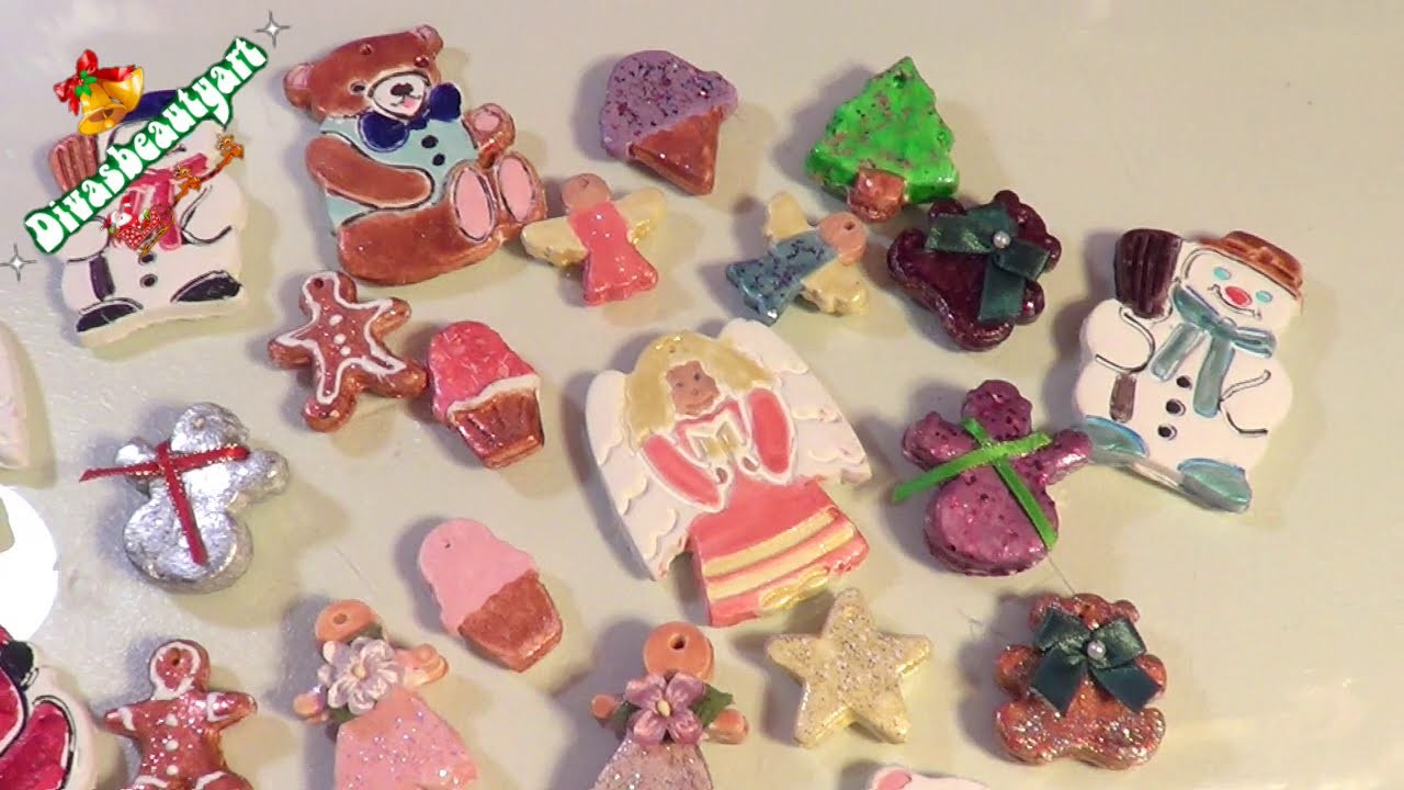 Pinta figuras de yeso navideñas.