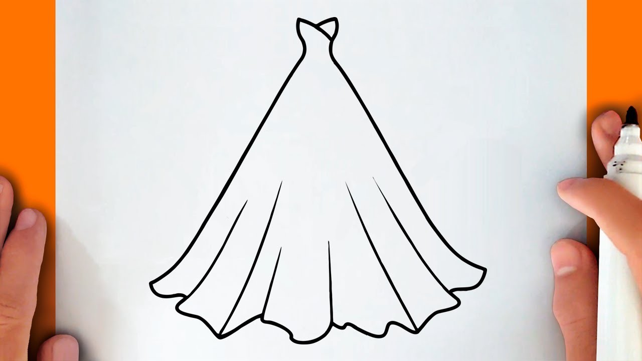 HOW TO DRAW A BEAUTIFUL DRESS