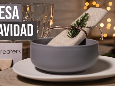 Mesa de Navidad estilo Nórdico. La mesa de las casas de ensueño. #ideasnavidad #ideasnavideñas