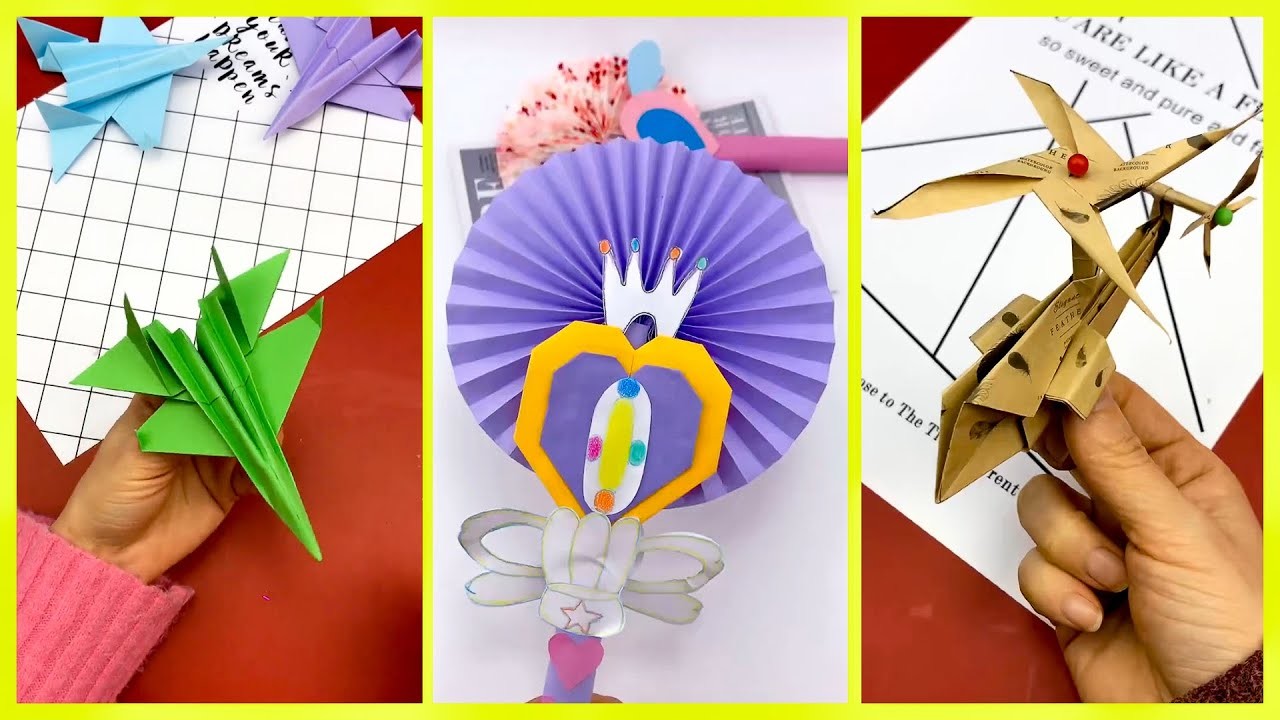 【쉬운 종이 접기-Origami Easy】How to make origami "Fighter aircrafts, Helicopter". 접는 방법 종이 접기 "전투기, 헬리콥터 "