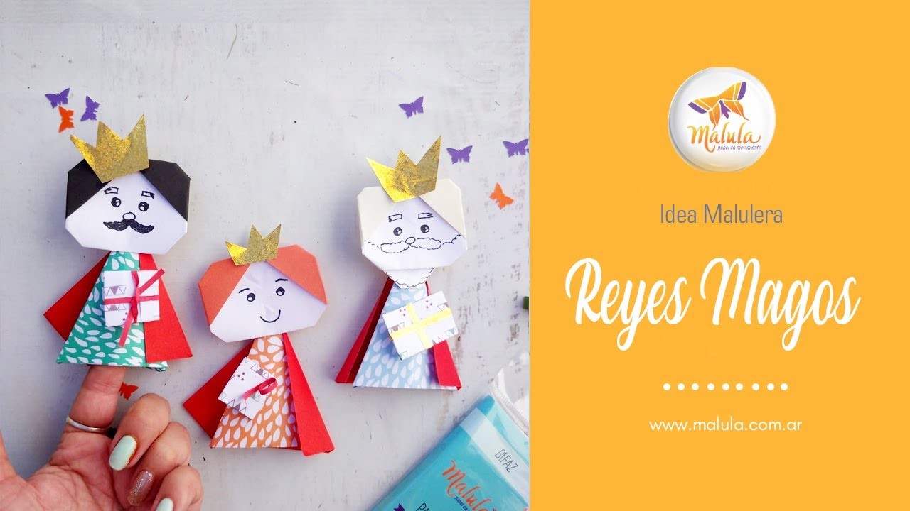 Títeres de Papel: Reyes Magos Craft y Origami para niños