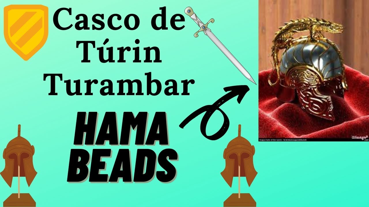Casco de Turin Turambar hecho con hama beads