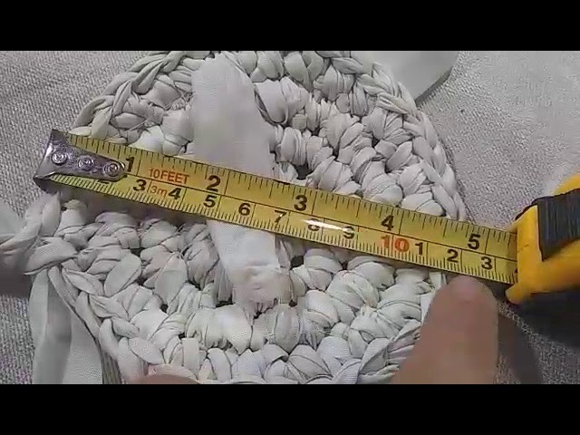 Cesta en puntos bajos crochet,