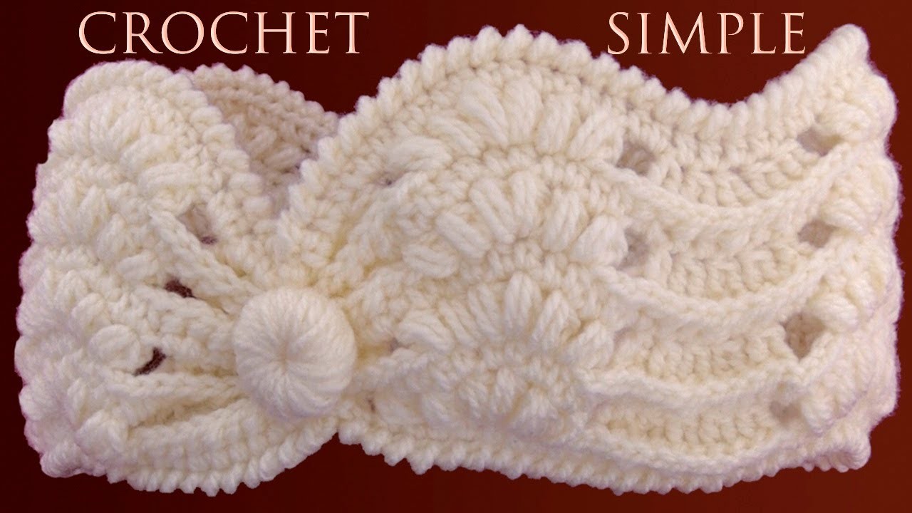 Diadema a Crochet Punto Pétalos de flores 3D tejidas con ganchillo