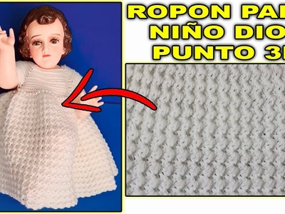 Vestido - ROPON PARA NIÑO DIOS TEJIDO A crochet o GANCHILLO - PARTE #1 - punto 3D a crochet