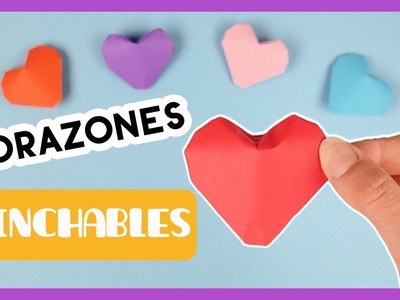 ❤️ CORAZONES de PAPEL 3D (Hinchables) ❤️ Paper Hearts