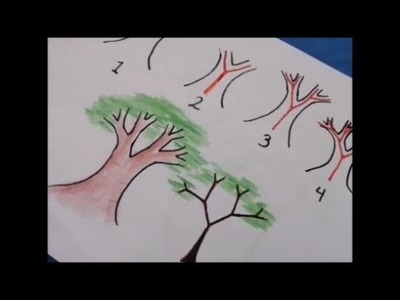 Dibujar un árbol súper fácil con Ranita