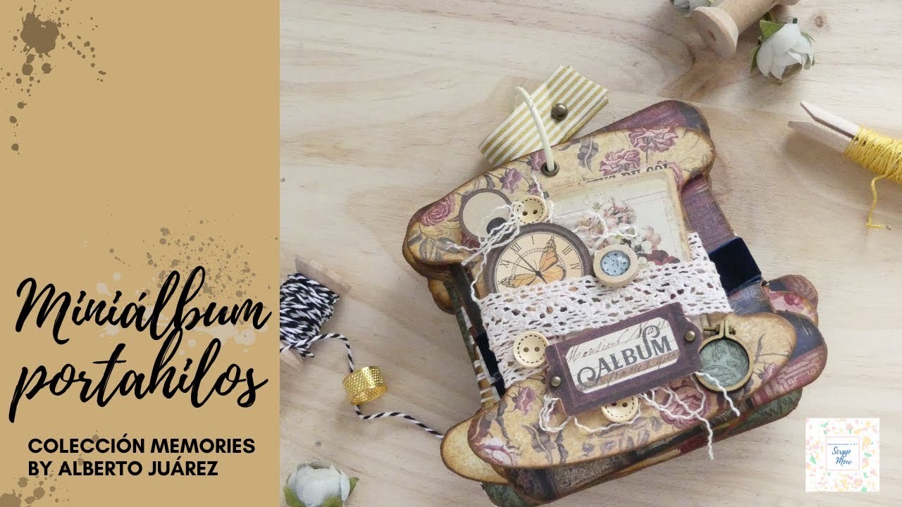 Miniálbum porta-hilos con "Memories" (TUTORIAL)