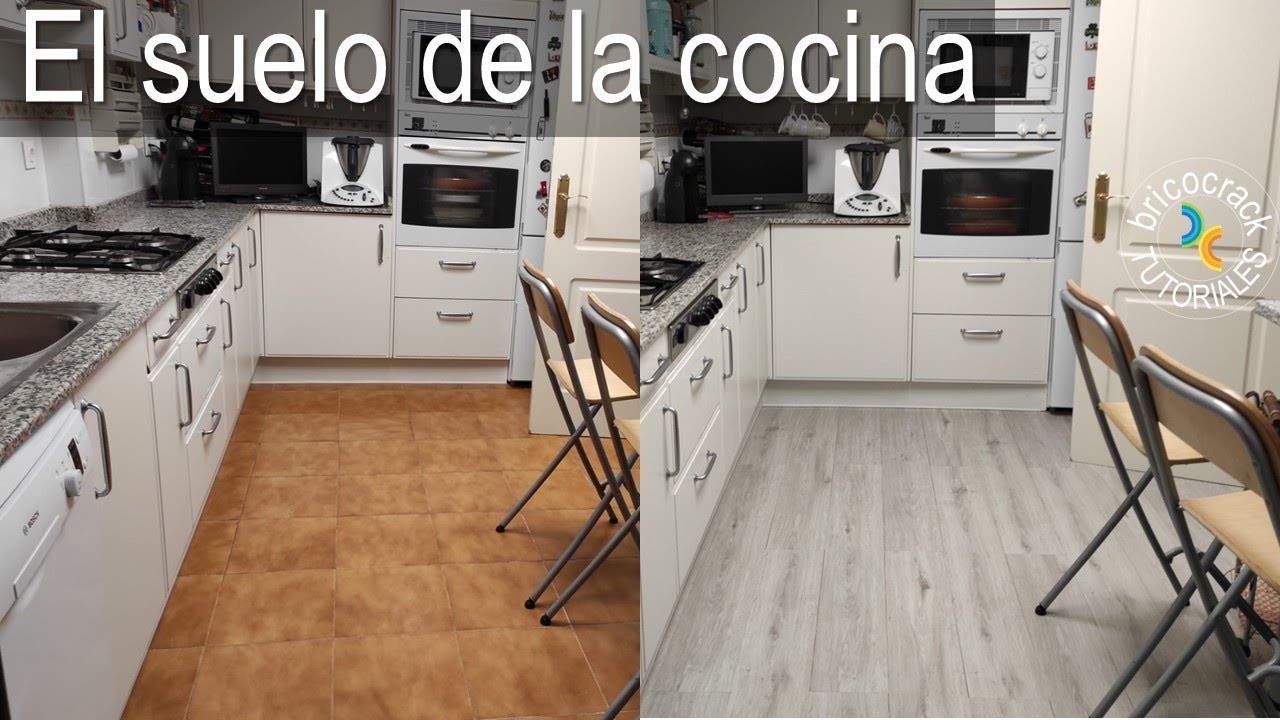 Cambiar el suelo de la cocina con tarima de vinilo (Bricocrack)