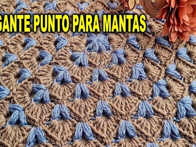 ELEGANTE PUNTO PARA MANTA | CROCHET PASO A PASO