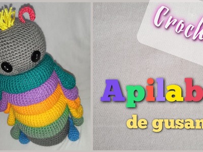 JUGUETE Apilable de gusanito a crochet | TOY Stackable crochet worm (subtitles in english)