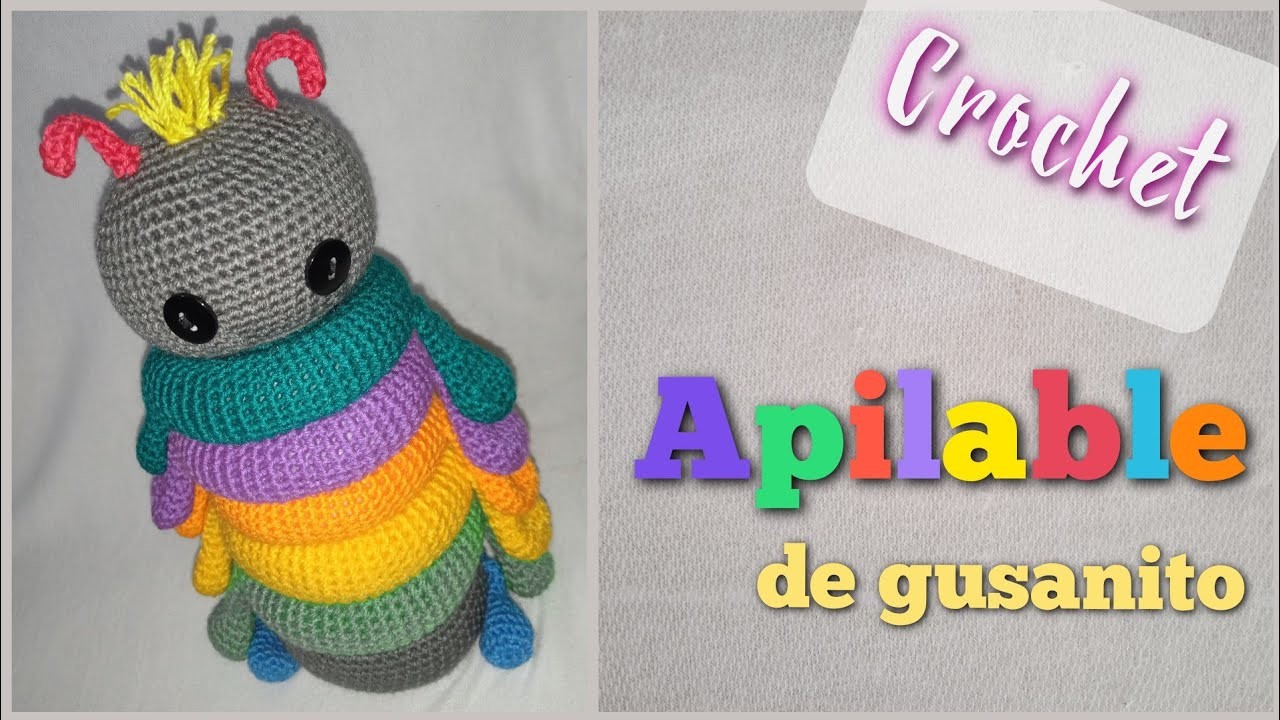 JUGUETE Apilable de gusanito a crochet | TOY Stackable crochet worm (subtitles in english)