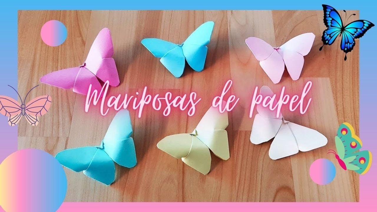 Mariposa de papel. origami fácil