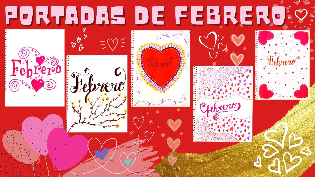 PORTADAS de FEBRERO ♥️ Portadas del Día del Amor y la Amistad ❤ Portada San Valentín